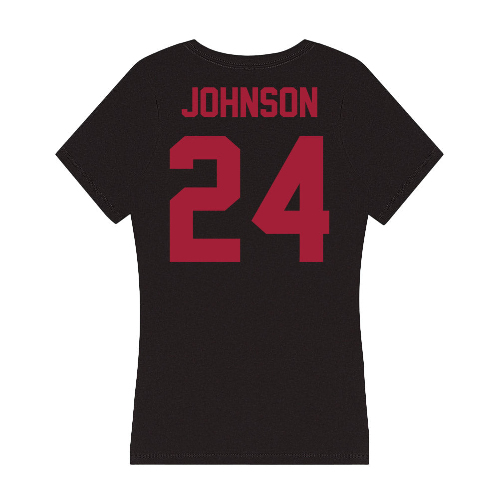 Alabama - Football Alumni : Marquis Johnson - Women's V-Neck T-Shirt-1