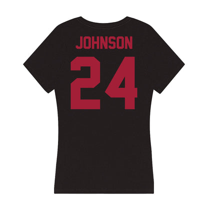 Alabama - Football Alumni : Marquis Johnson - Women's V-Neck T-Shirt-1