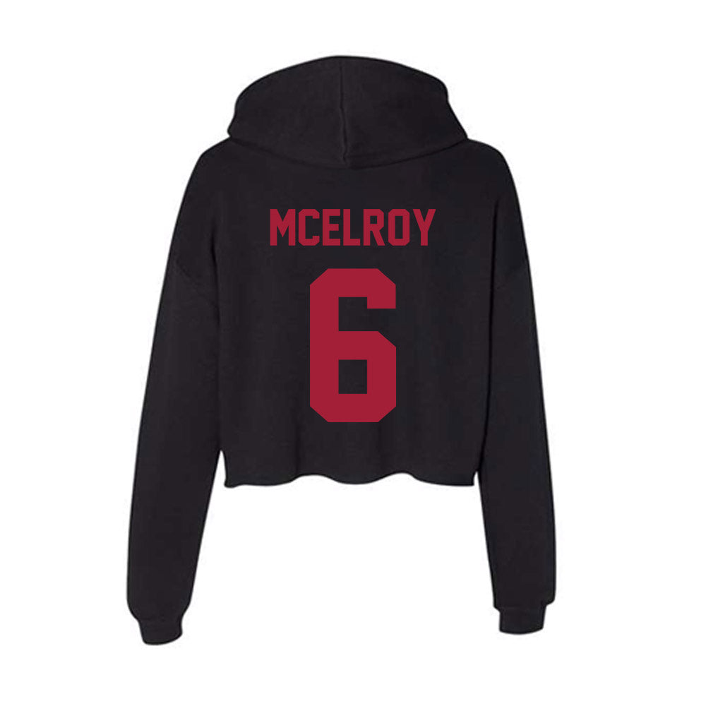 Alabama - Football Alumni : Alan McElroy - Women's Crop Fleece Hoodie-1