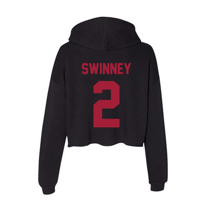 Alabama - NCAA Baseball : Mason Swinney - Women's Crop Fleece Hoodie-1