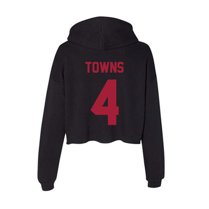 Alabama - NCAA Women's Volleyball : Jordyn Towns - Women's Crop Fleece Hoodie-1