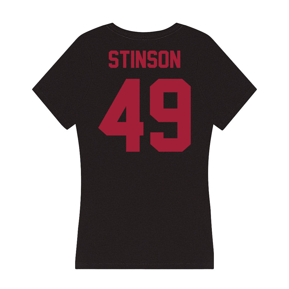 Alabama - Football Alumni : Edward Stinson - Women's V-Neck T-Shirt-1