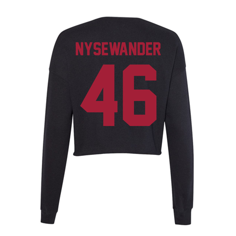 Alabama - Football Alumni : Michael Nysewander - Women's Cropped Crew Fleece-1