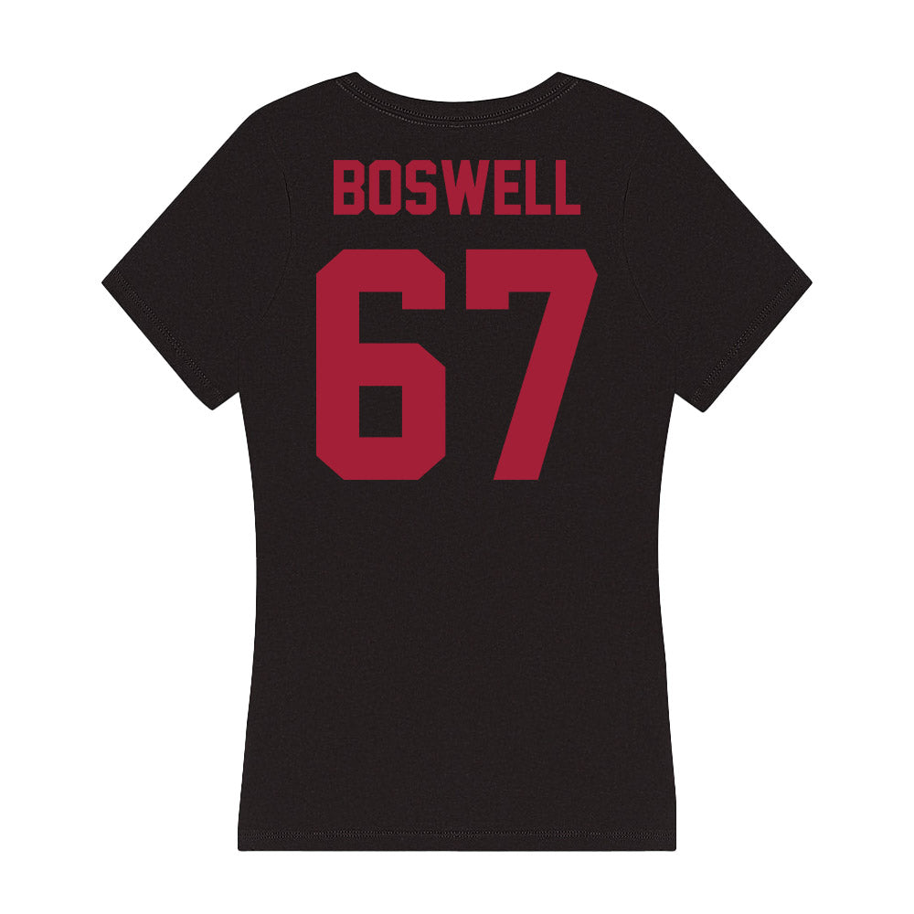 Alabama - Football Alumni : John Boswell - Women's V-Neck T-Shirt-1