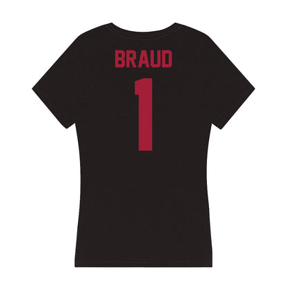 Alabama - Softball Alumni : Kayla Braud - Women's V-Neck T-Shirt-1