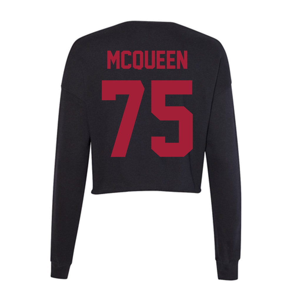 Alabama - Football Alumni : Mike McQueen - Women's Cropped Crew Fleece-1