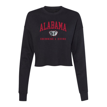 Alabama - NCAA Men's Swimming & Diving : Peter Edin - Women's Cropped Crew Fleece-0