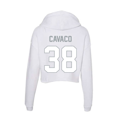 Ohio State - NCAA Baseball : Steven Cavaco - Women's Crop Fleece Hoodie-1