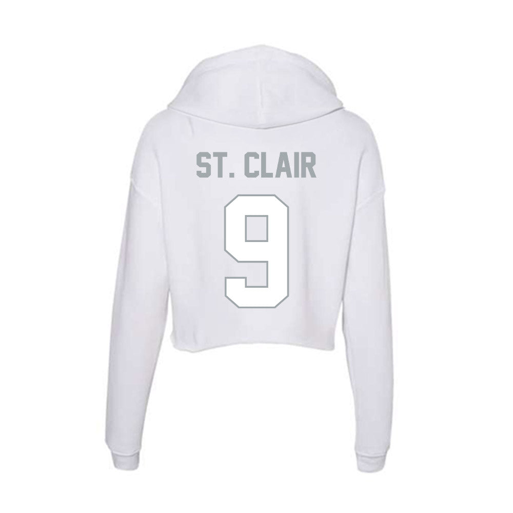 Ohio State - NCAA Football : Tavien St. Clair - Classic Shersey Women's Crop Fleece Hoodie-1