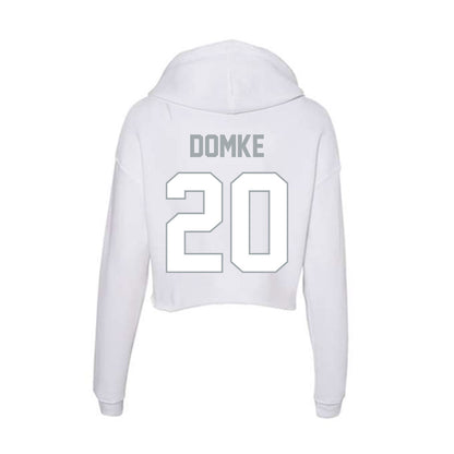 Ohio State - NCAA Baseball : Chris Domke - Women's Crop Fleece Hoodie-1