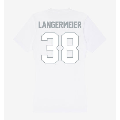 Ohio State - NCAA Men's Lacrosse : Greg Langermeier - Women's V-Neck T-Shirt-1