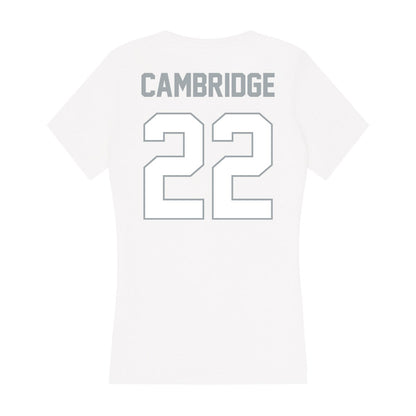 Ohio State - NCAA Women's Basketball : Jaloni Cambridge - Classic Shersey Women's V-Neck T-Shirt-1