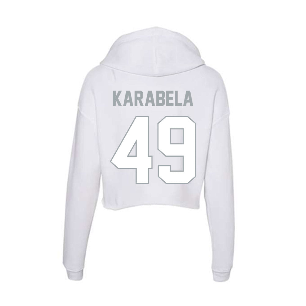 Ohio State - NCAA Men's Ice Hockey : Jake Karabela - Women's Crop Fleece Hoodie-1