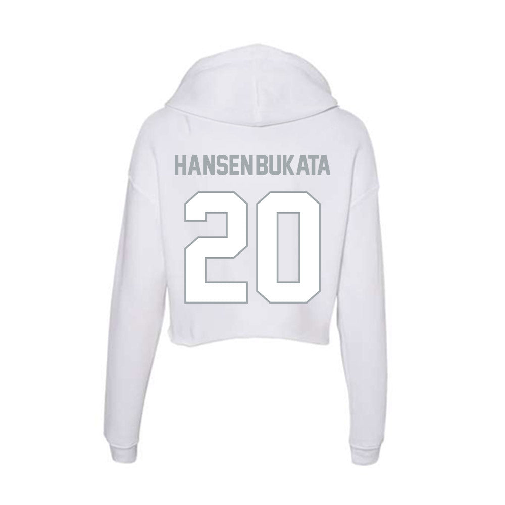 Ohio State - NCAA Men's Ice Hockey : Aiden Hansen-Bukata - Classic Shersey Women's Crop Fleece Hoodie-1