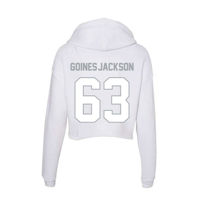 Ohio State - NCAA Football : Julian Goines-Jackson - Women's Crop Fleece Hoodie-1