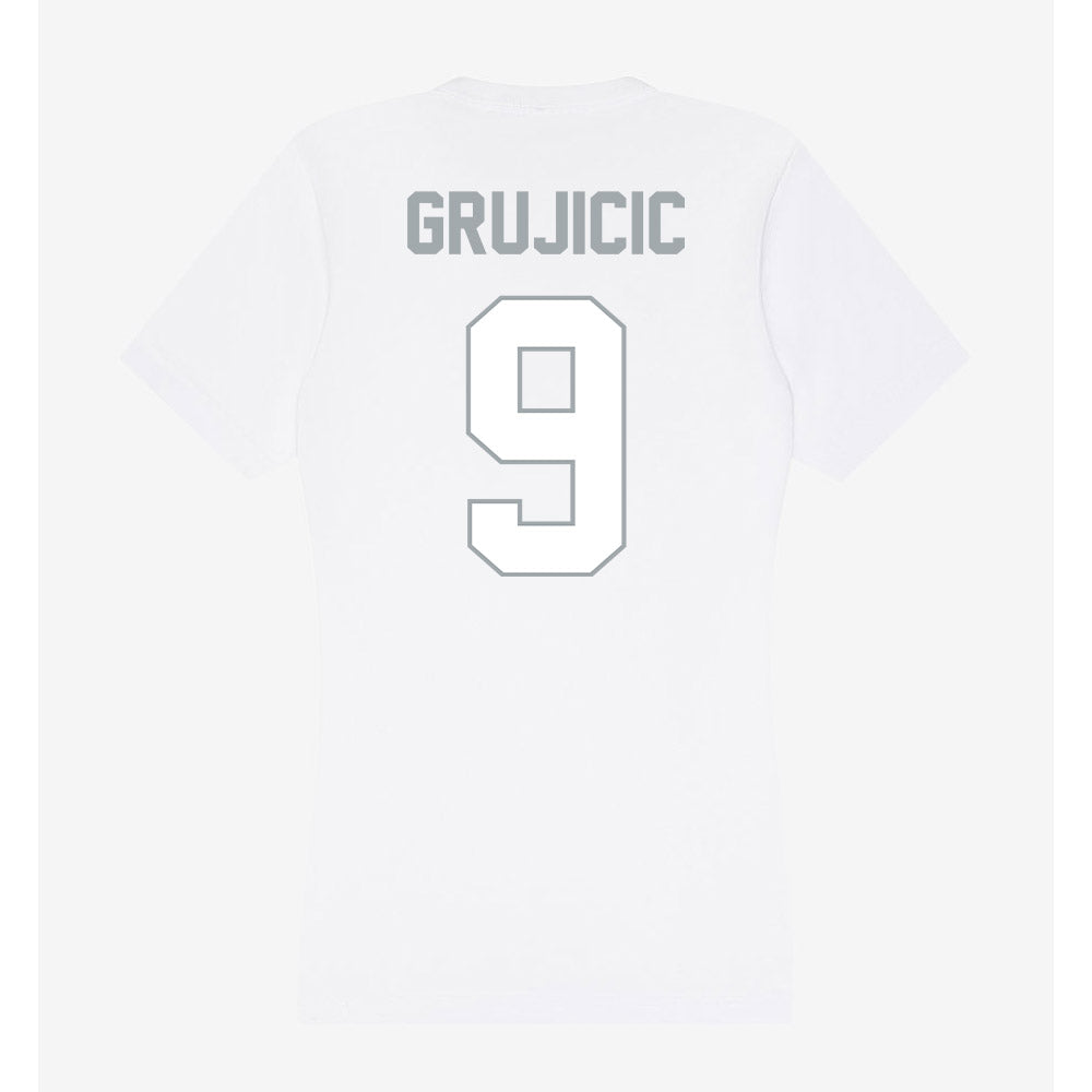 Ohio State - NCAA Men's Basketball : Mathieu Grujicic - Women's V-Neck T-Shirt-1