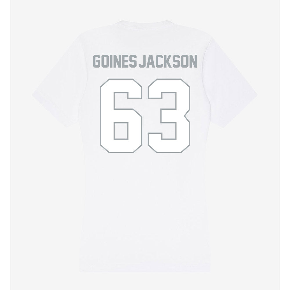 Ohio State - NCAA Football : Julian Goines-Jackson - Women's V-Neck T-Shirt-1