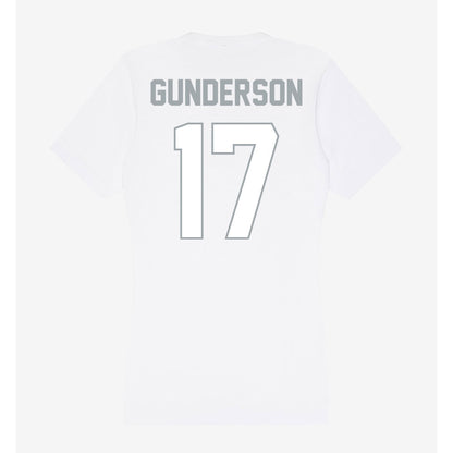 Ohio State - NCAA Men's Ice Hockey : Landen Gunderson - Women's V-Neck T-Shirt-1