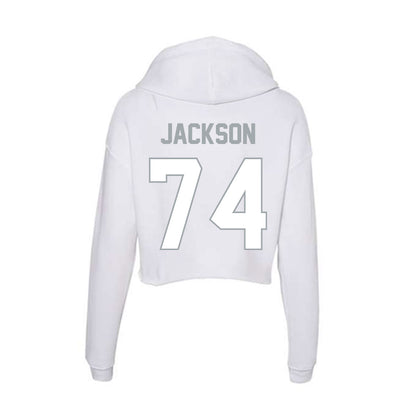 Ohio State - NCAA Football : Donovan Jackson - Classic Shersey Women's Crop Fleece Hoodie-1