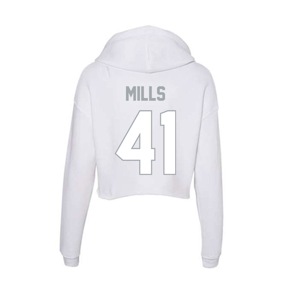 Ohio State - NCAA Football : Grant Mills - Women's Crop Fleece Hoodie-1