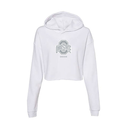 Ohio State - NCAA Men's Soccer : Tanner Creech - Women's Crop Fleece Hoodie-0