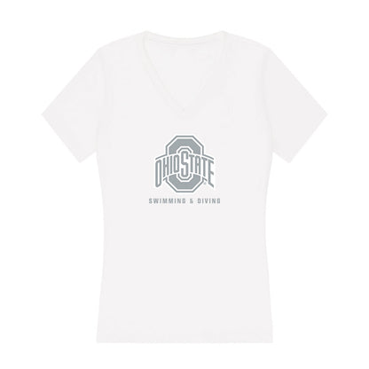 Ohio State - NCAA Men's Swimming & Diving : Gherman Prudnikau - Women's V-Neck T-Shirt-0