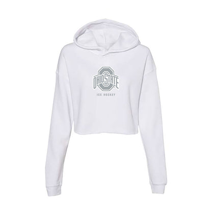 Ohio State - NCAA Men's Ice Hockey : Nathan McBrayer - Classic Shersey Women's Crop Fleece Hoodie-0