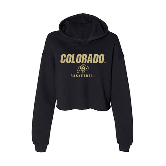 Colorado - NCAA Men's Basketball : Andrew Crawford - Women's Crop Fleece Hoodie-0