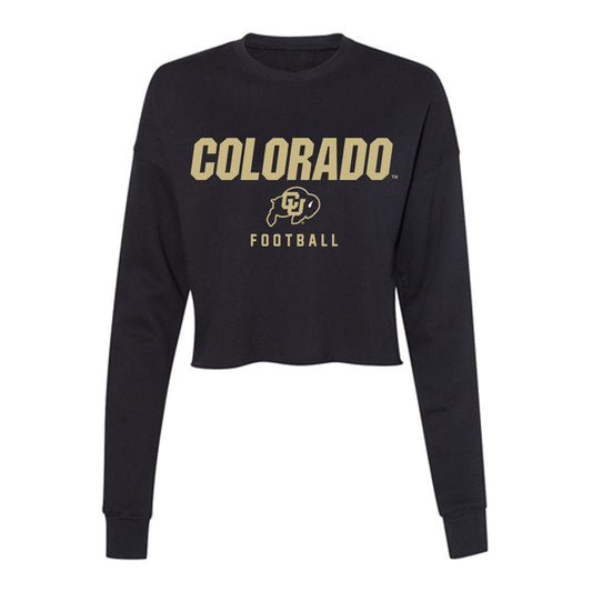 Colorado - NCAA Football : Brandon Davis-Swain - Women's Cropped Crew Fleece-0