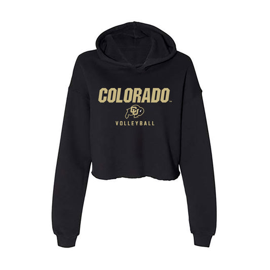 Colorado - NCAA Women's Volleyball : Avery Bolles - Women's Crop Fleece Hoodie-0