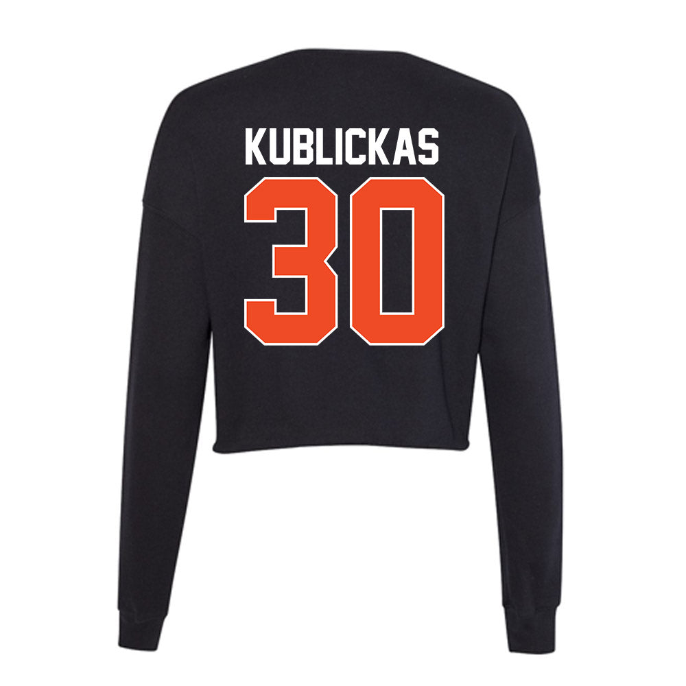 Florida - NCAA Men's Basketball : Kajus Kublickas - Women's Cropped Crew Fleece-1