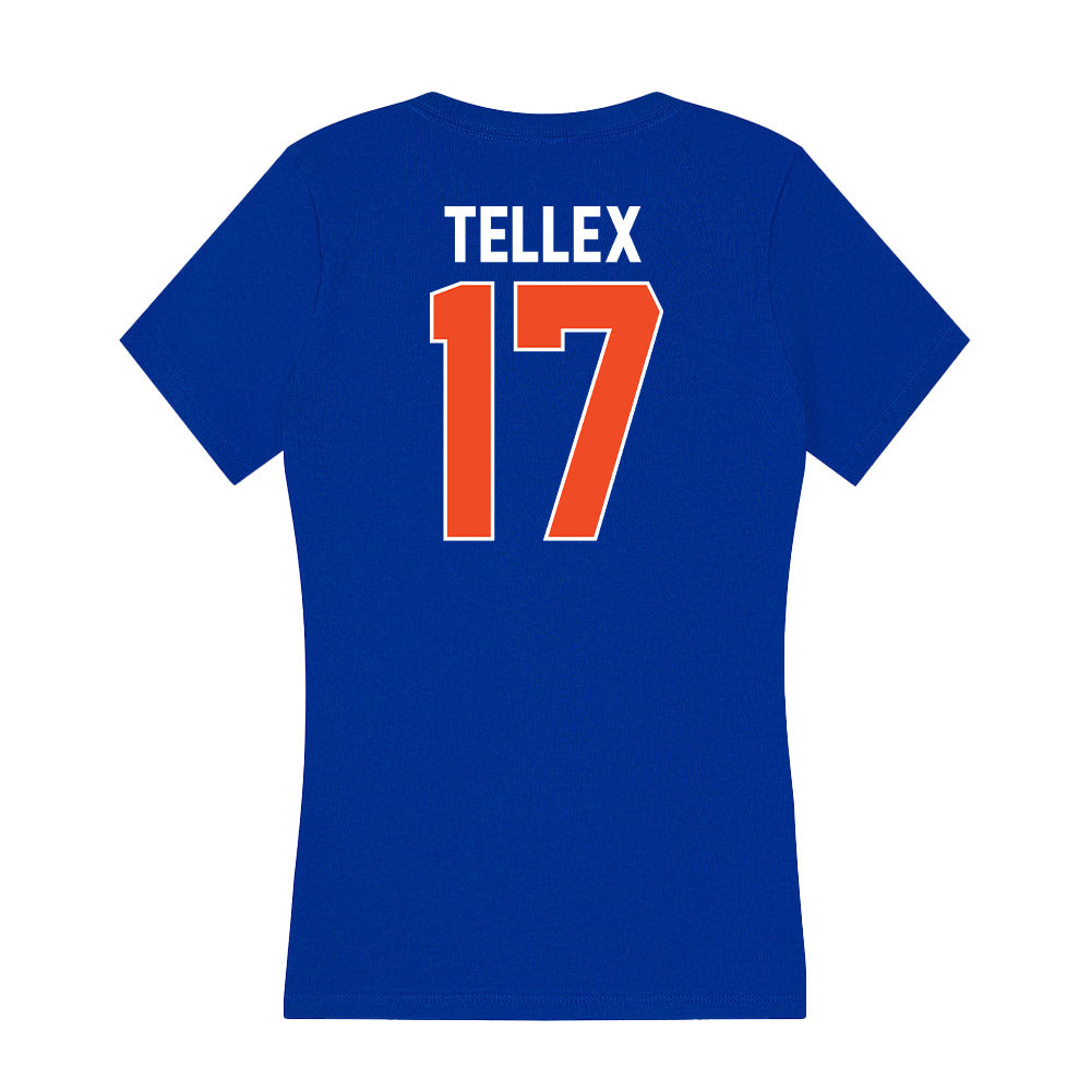 Florida - NCAA Women's Soccer : Delaney Tellex - Women's V-Neck T-Shirt-1