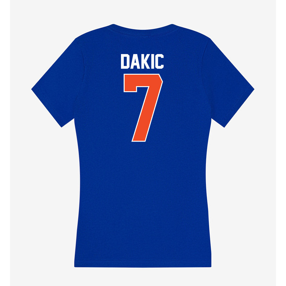 Florida - NCAA Women's Basketball : Emilija Dakic - Women's V-Neck T-Shirt-1