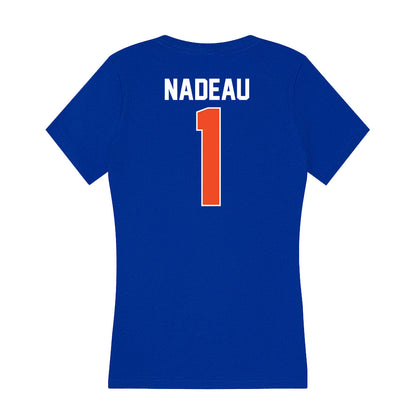 Florida - NCAA Baseball : Justin Nadeau - Women's V-Neck T-Shirt-1
