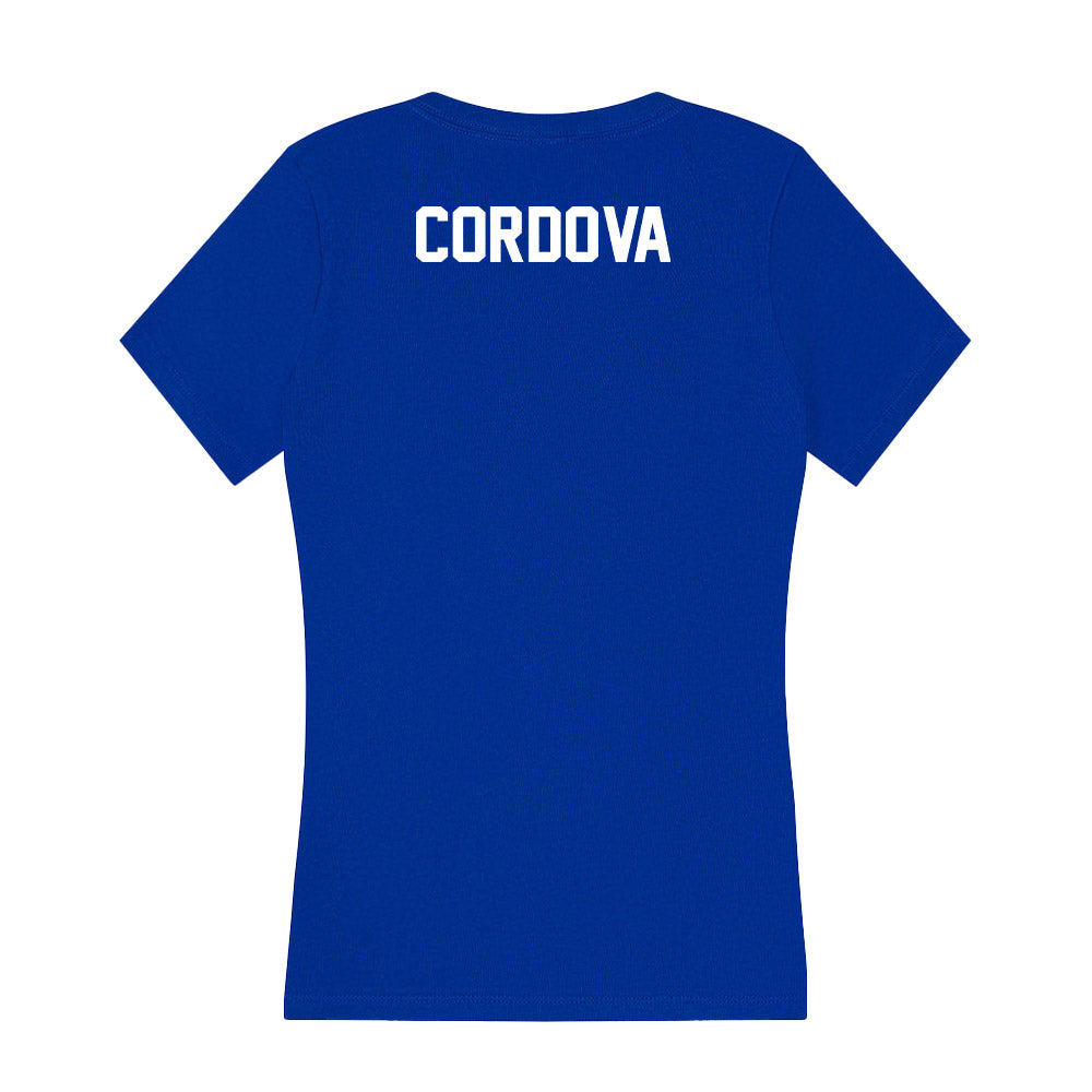 Florida - NCAA Men's Tennis : Francesco Cordova - Women's V-Neck T-Shirt-1