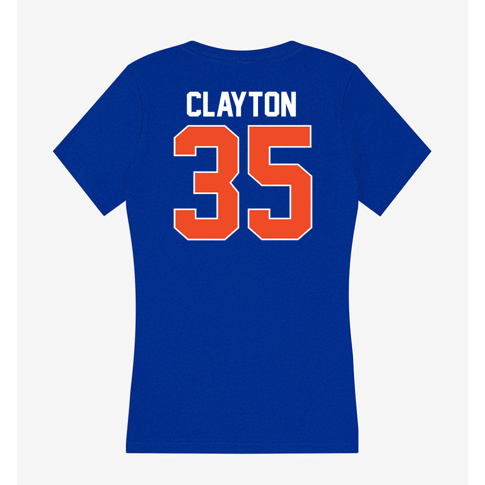 Florida - NCAA Baseball : Brock Clayton - Women's V-Neck T-Shirt-1