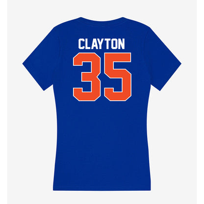 Florida - NCAA Baseball : Brock Clayton - Women's V-Neck T-Shirt-1