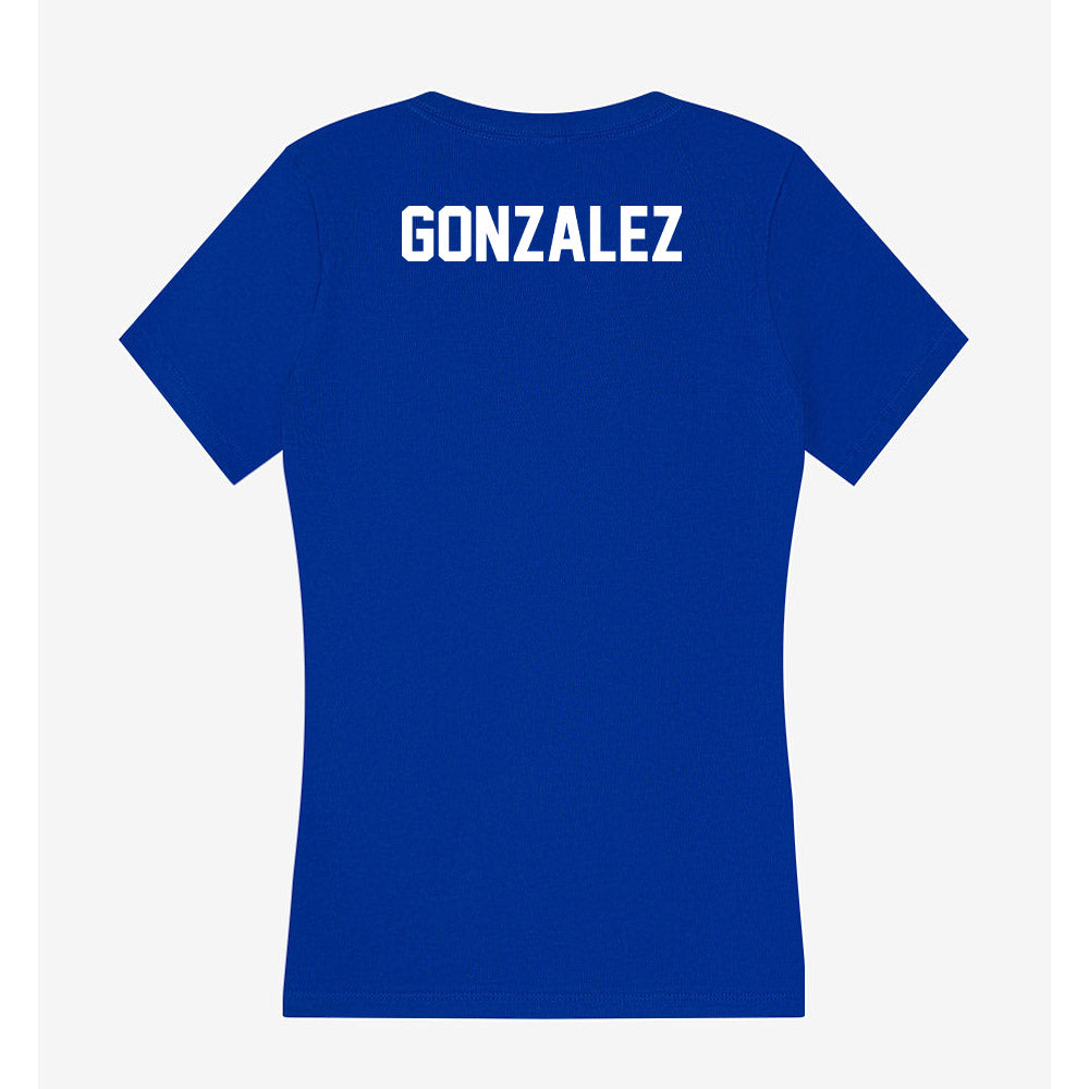 Florida - NCAA Men's Swimming & Diving : Jesus Gonzalez - Women's V-Neck T-Shirt-1