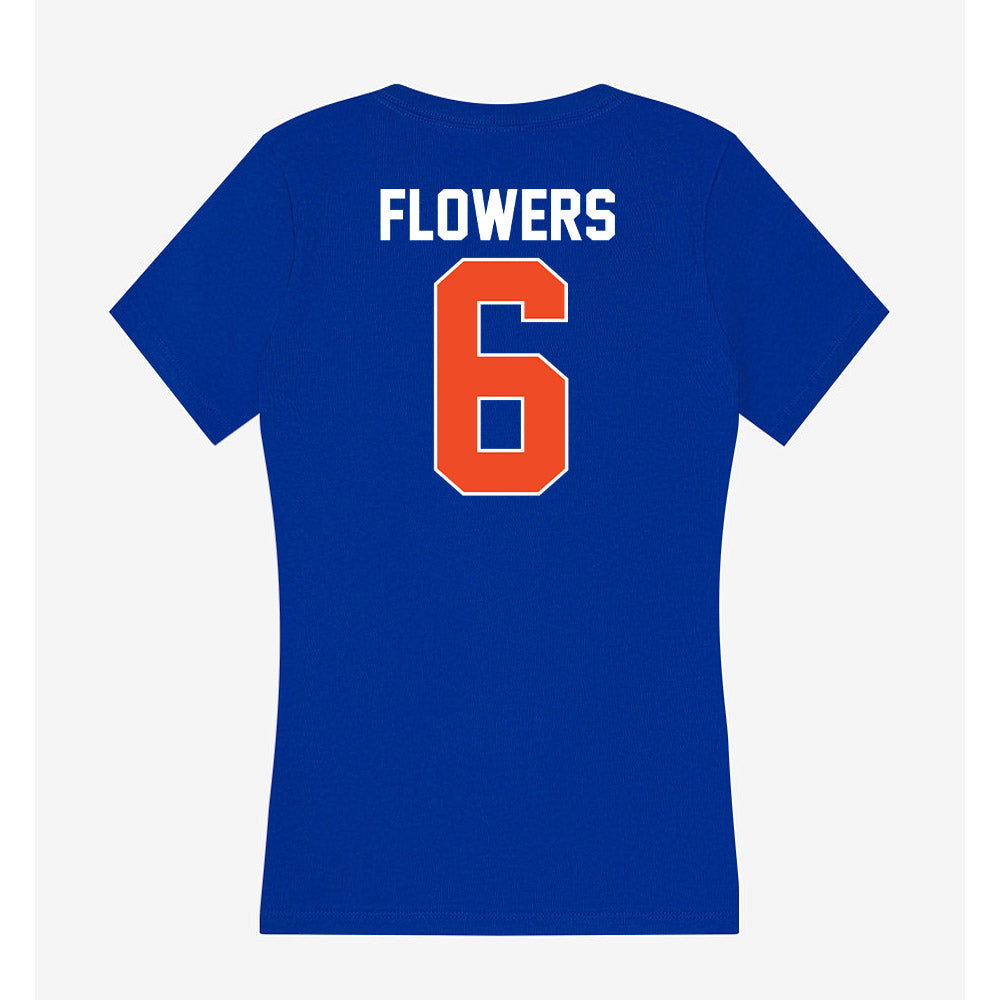 Florida - NCAA Football : Jvari Flowers - Women's V-Neck T-Shirt-1