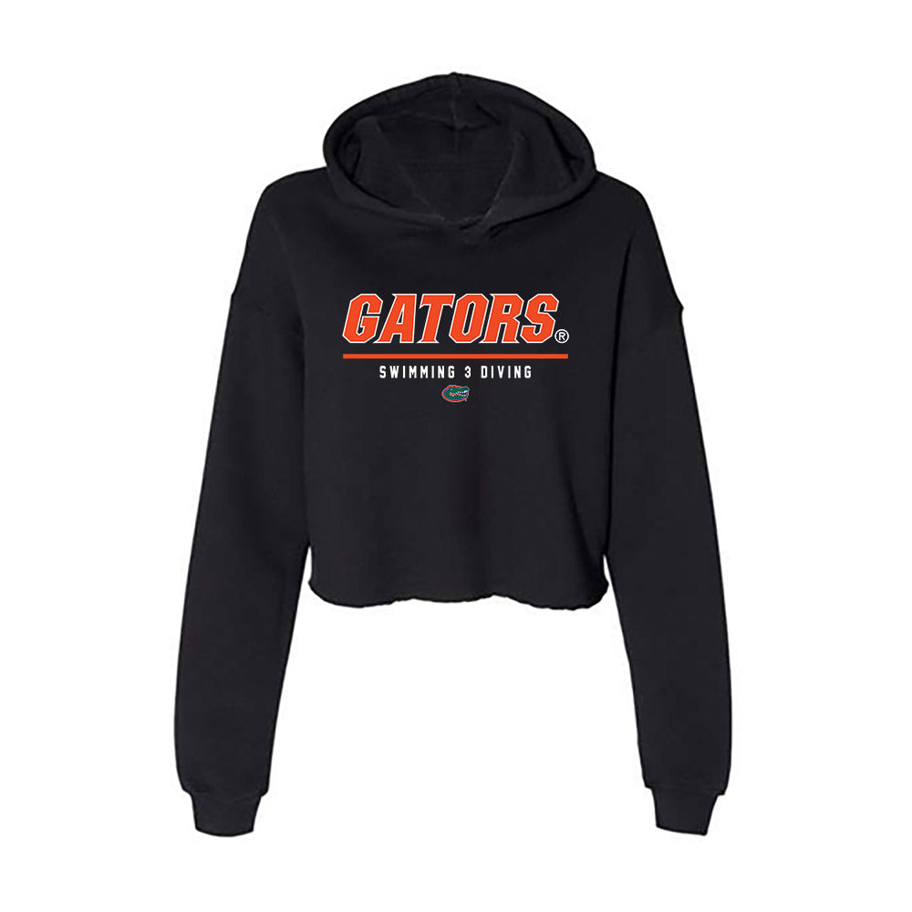 Florida - NCAA Men's Swimming & Diving : Matthew Cairns - Women's Crop Fleece Hoodie-0