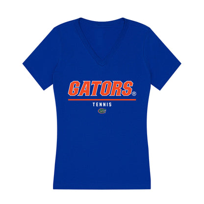 Florida - NCAA Men's Tennis : Francesco Cordova - Women's V-Neck T-Shirt-0