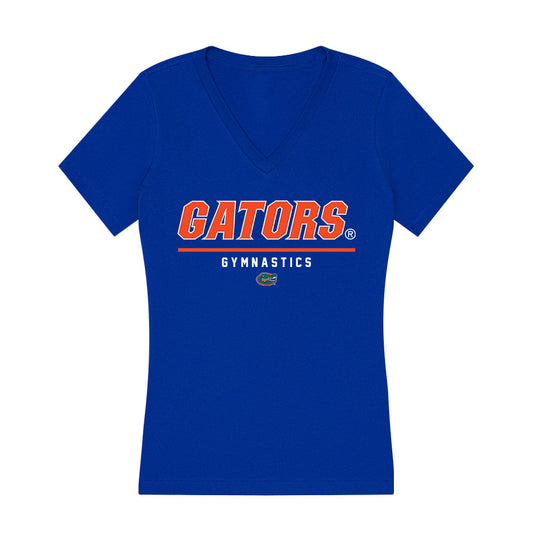 Florida - NCAA Women's Gymnastics : Taylor Clark - Women's V-Neck T-Shirt-0