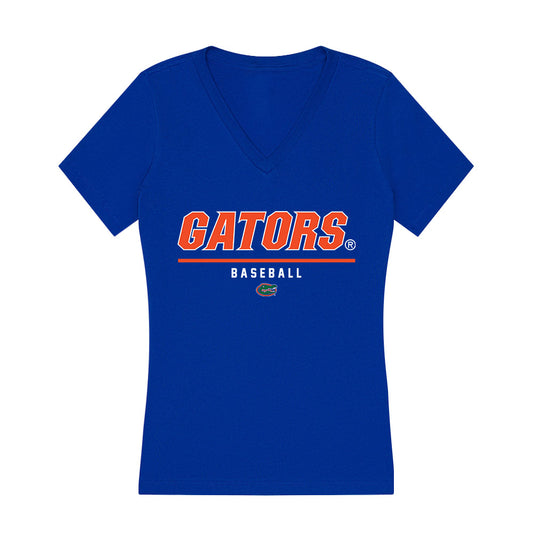 Florida - NCAA Baseball : Kyle Jones - Women's V-Neck T-Shirt-0