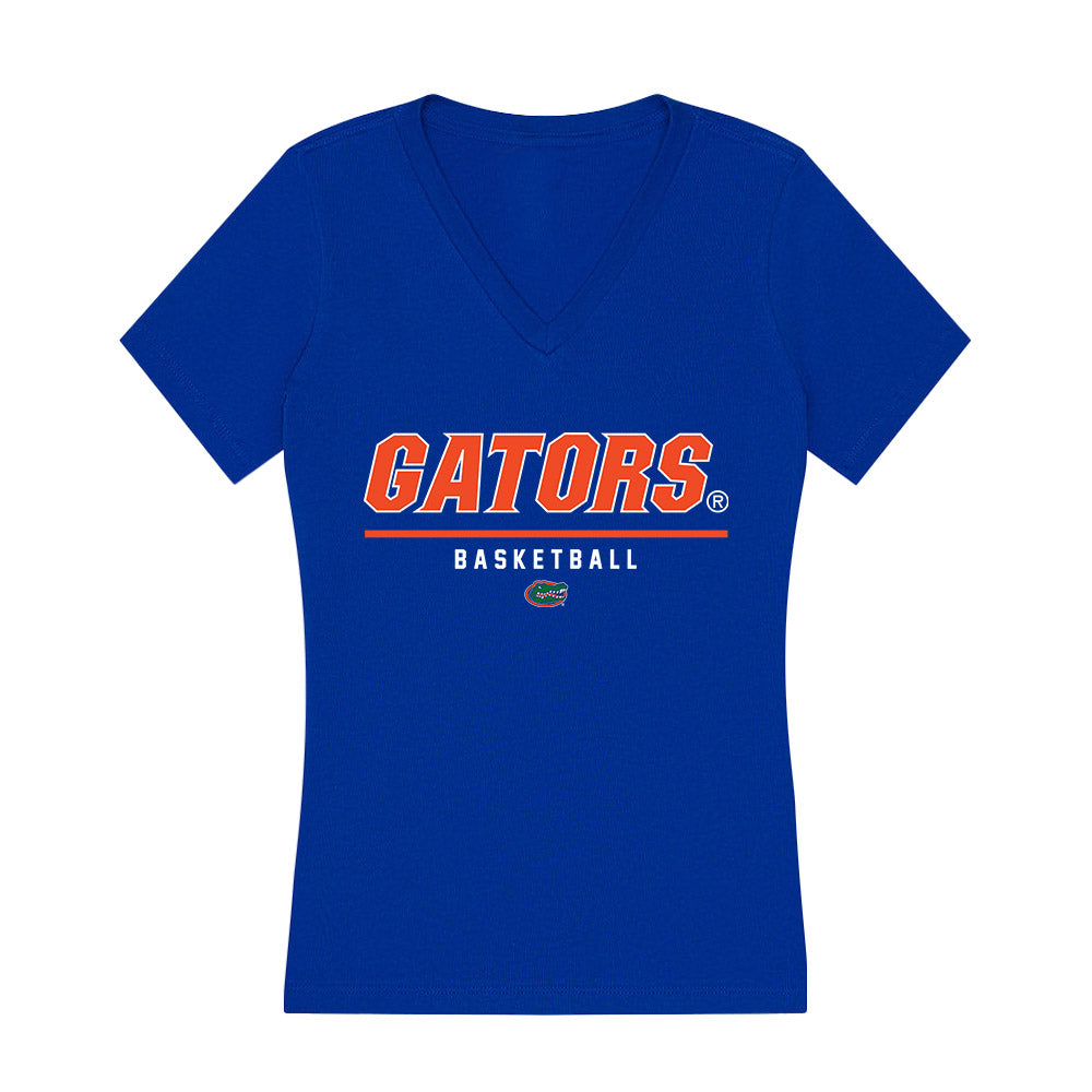 Florida - NCAA Men's Basketball : Olivier Rioux - Women's V-Neck T-Shirt-0