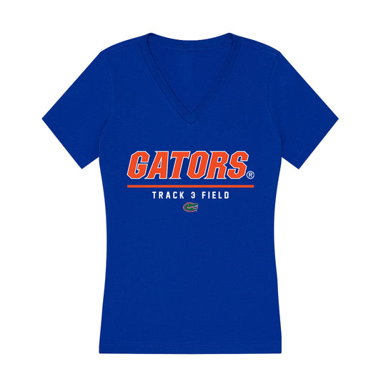 Florida - NCAA Women's Track & Field : Evelyn VanZwieten - Women's V-Neck T-Shirt-0