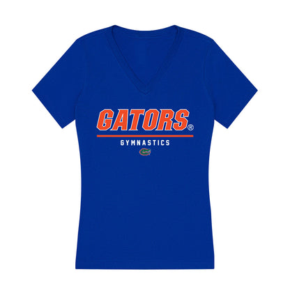 Florida - NCAA Women's Gymnastics : Ellie Lazzari - Women's V-Neck T-Shirt-0