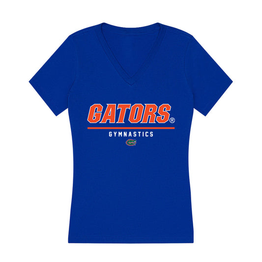 Florida - NCAA Women's Gymnastics : Sloane Blakely - Women's V-Neck T-Shirt-0