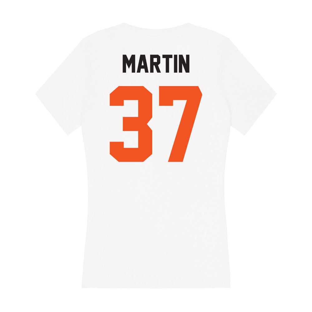 Oklahoma State - NCAA Football : Garrick Martin - Women's V-Neck T-Shirt-1