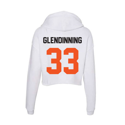 Oklahoma State - NCAA Baseball : Lucas Glendinning - Women's Crop Fleece Hoodie-1