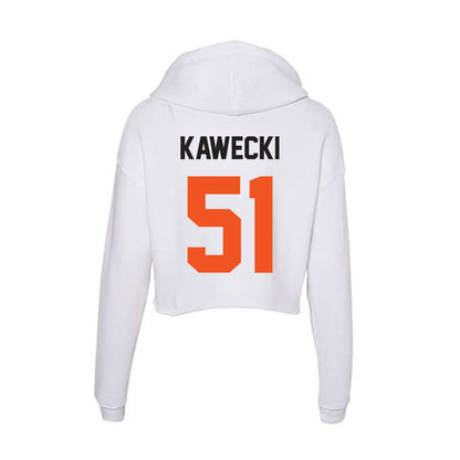 Oklahoma State - NCAA Football : Austin Kawecki - Women's Crop Fleece Hoodie-1